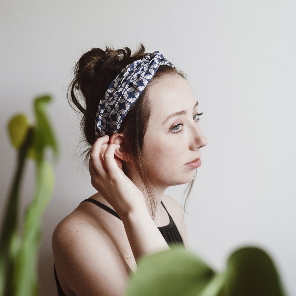 Art Deco Headband - Silk Headband - Fanfan Ivory