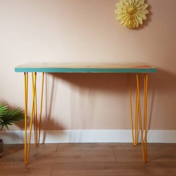 Reclaimed scaffold board desk