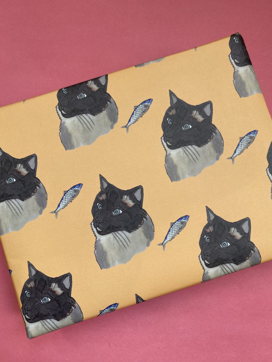 Cat Fish Wrapping Paper