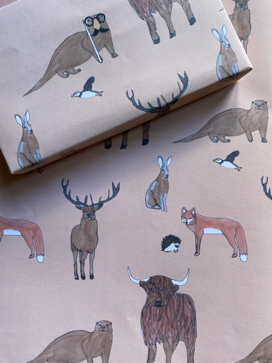 Scottish Wildlife Wrapping Paper
