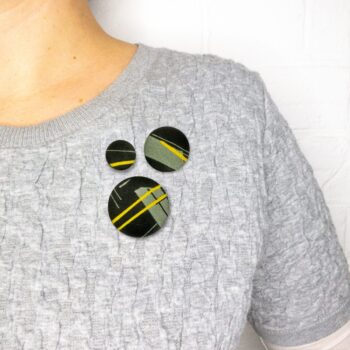 Cute as a button pin badge brooches 'Chevwrongs' - set of three