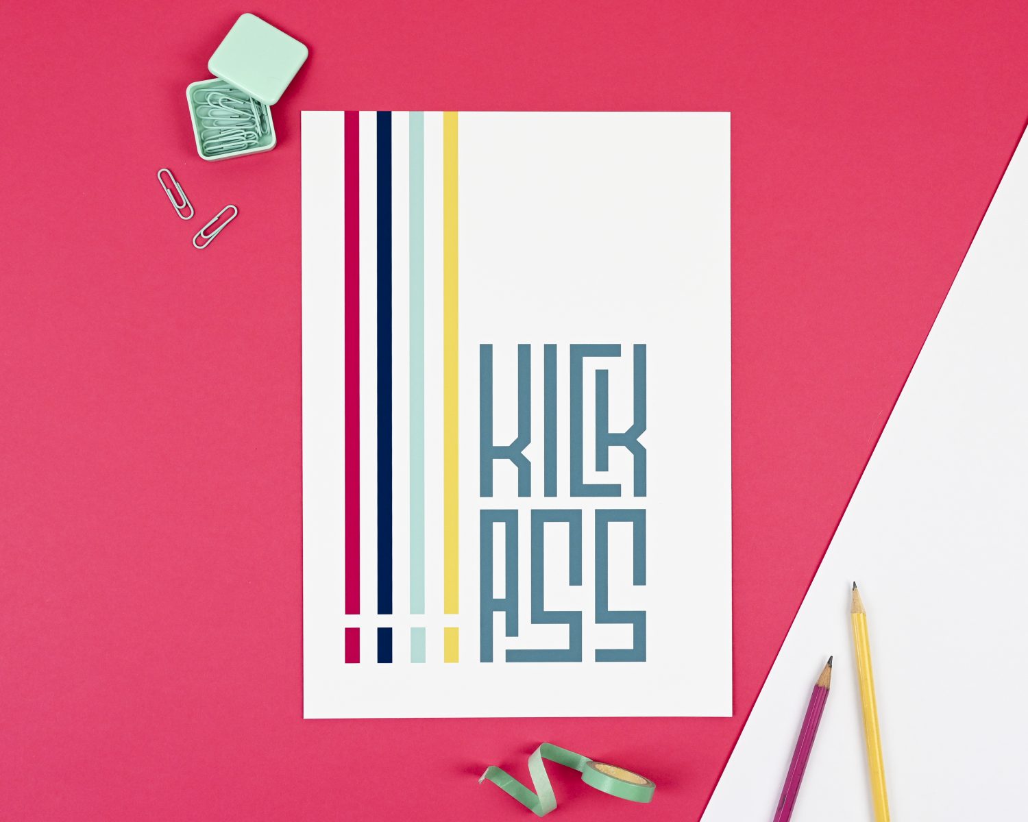 Kick Ass - kids art print