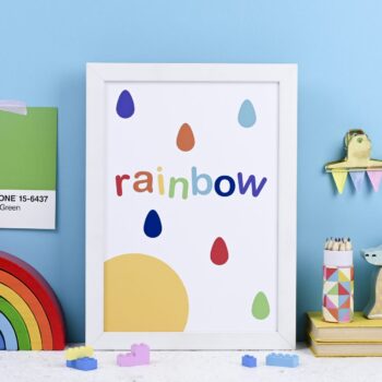 Rainbow Drops - kids art print