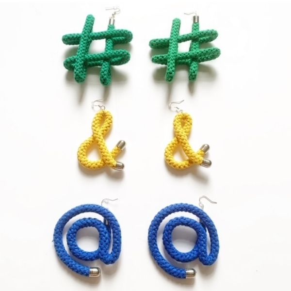 The Sign Earrings - Cotton Cord Earrings