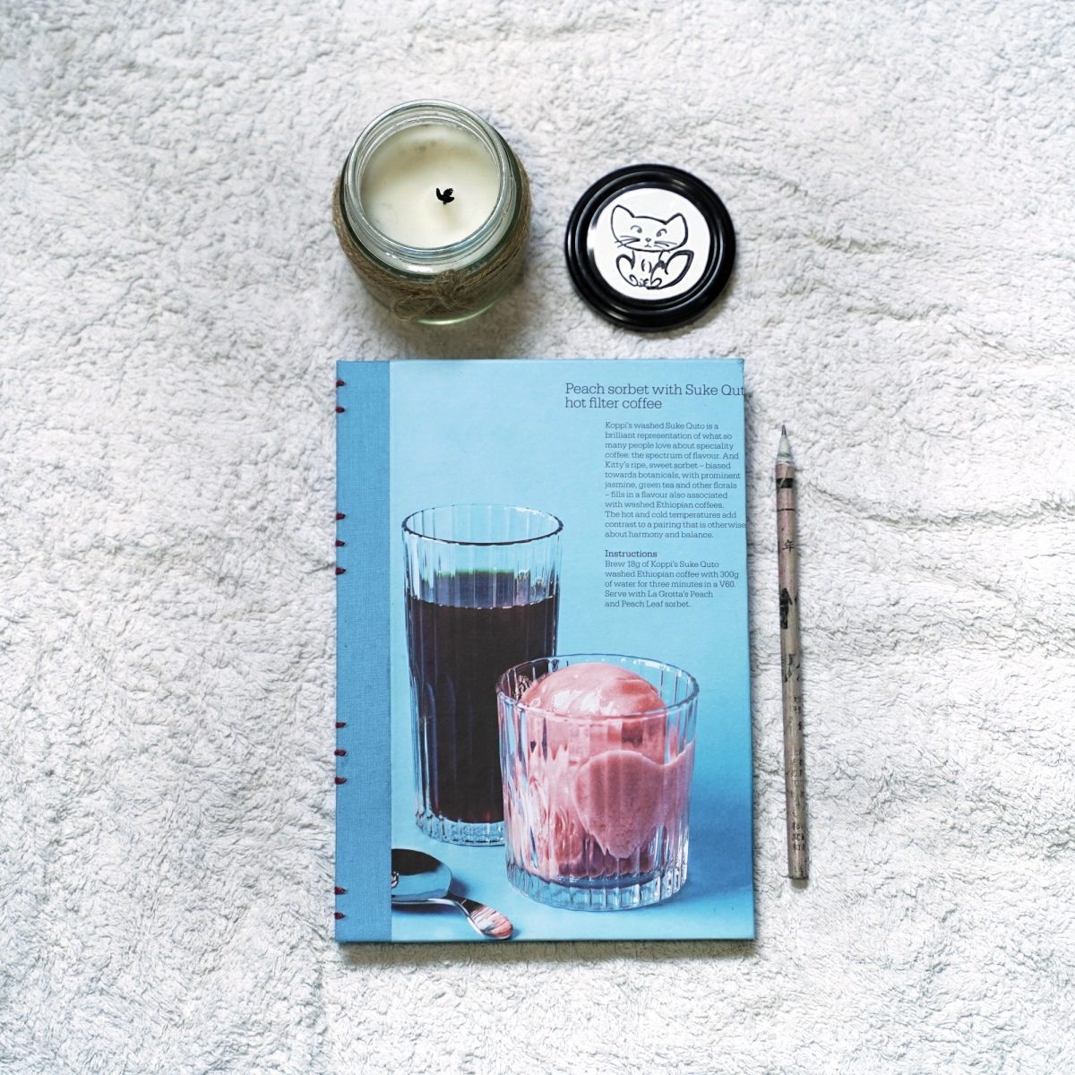 Upcycled Notebook from Coffee Industry Waste - A5 handstitched