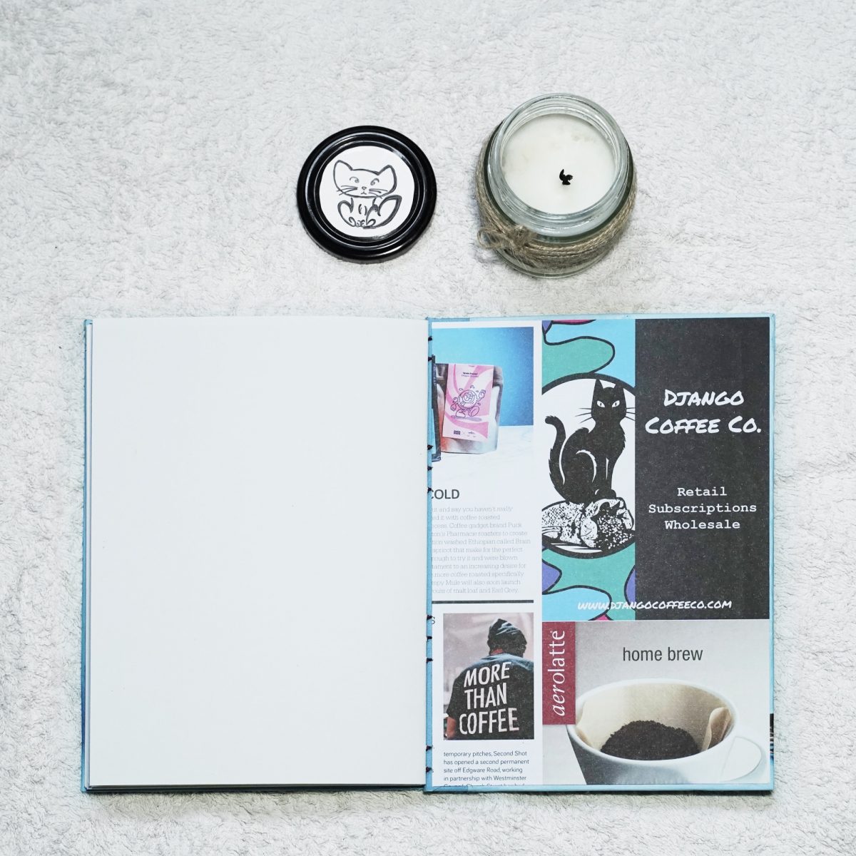 Upcycled Notebook from Coffee Industry Waste - A5 handstitched