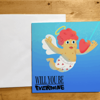 Will you be evermine - Nirvana Album art square love card Nevermind parody