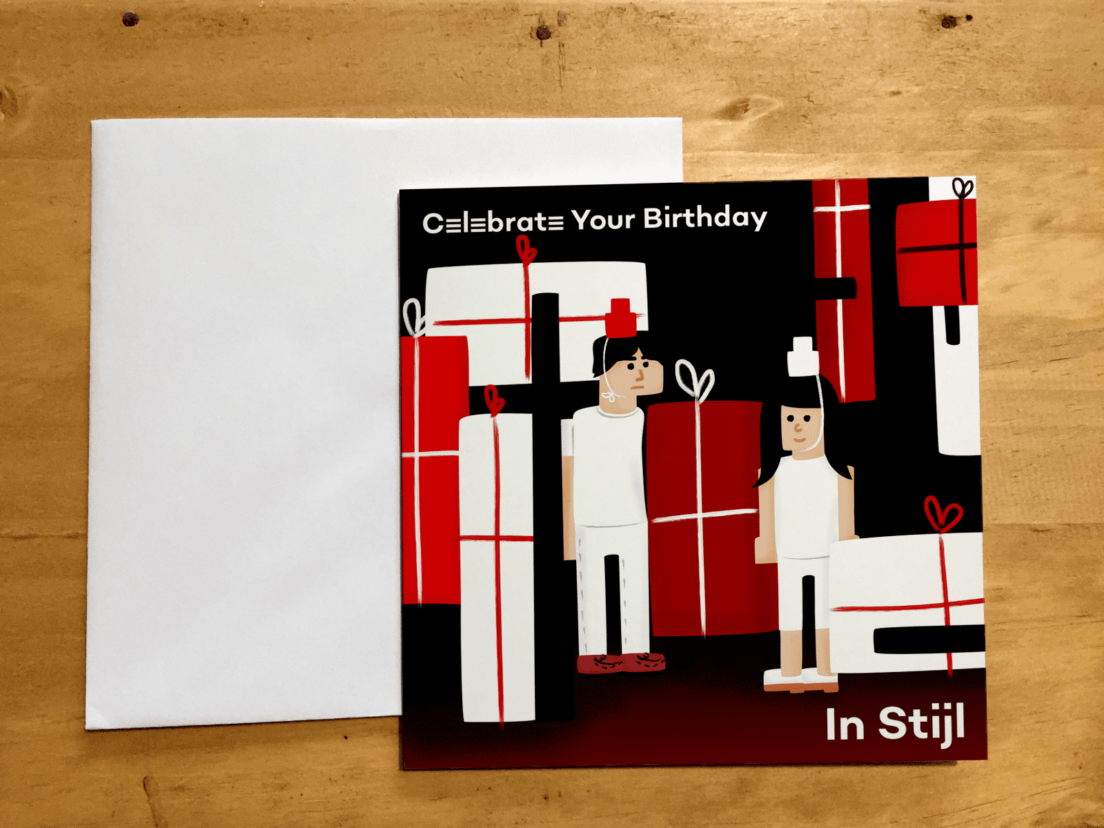 Celebrate Your Birthday In Stijl | De Stijl | White Stripes | Jack White Birthday card