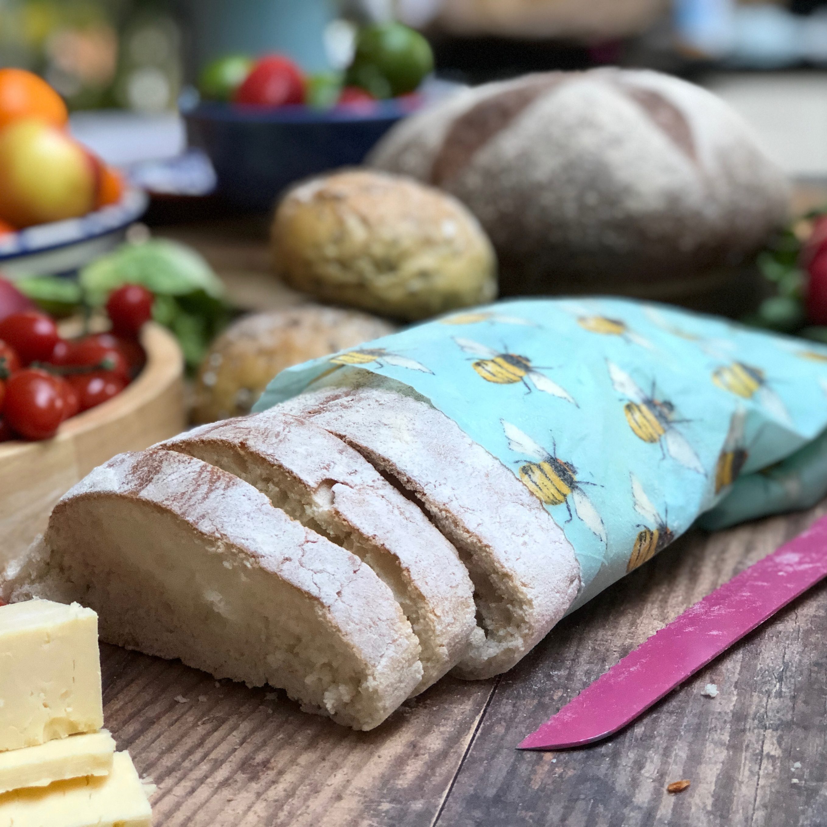 Bees Wax Bread Bag - Geometric