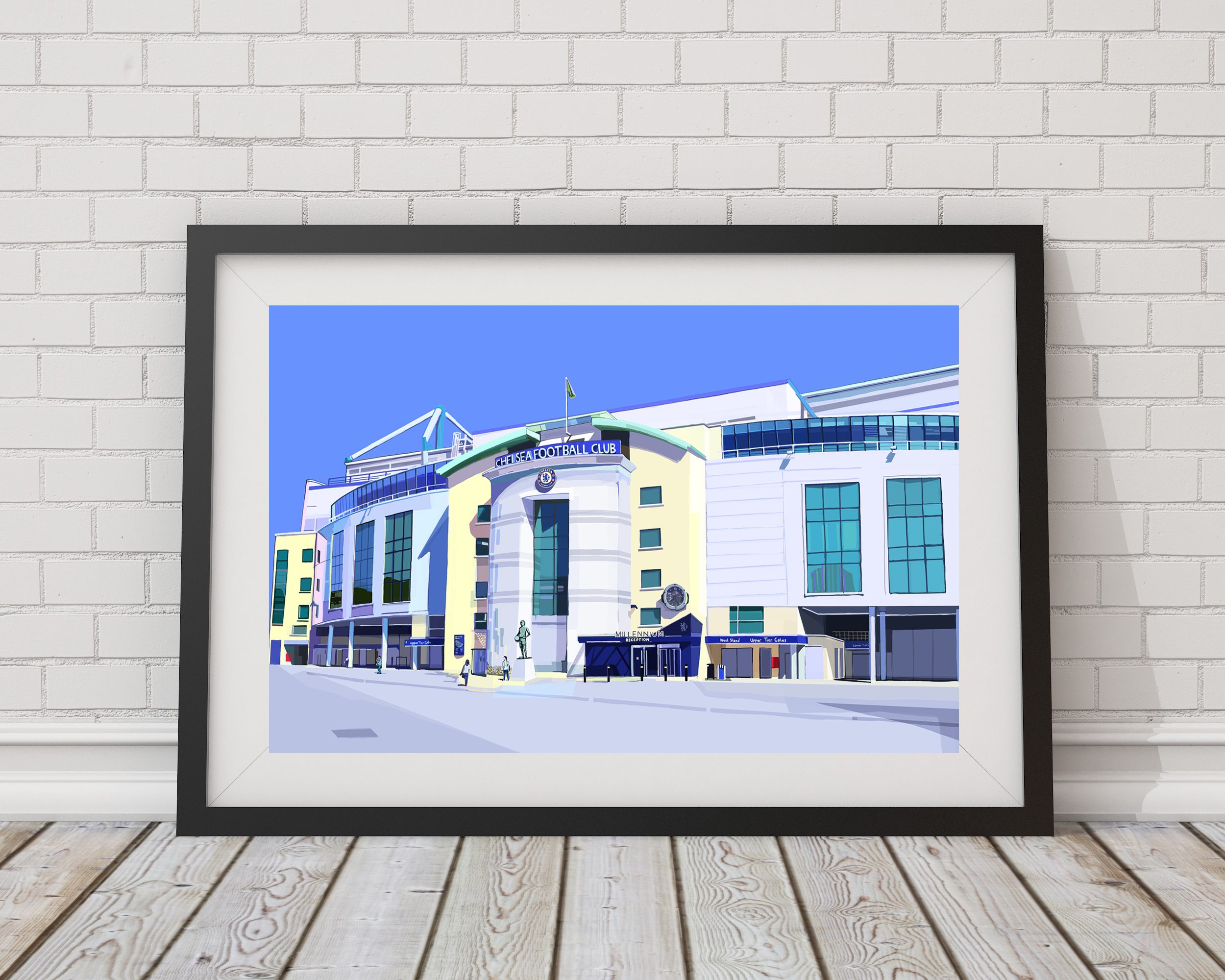 Stamford Bridge, Chelsea Football Stadium, West London Art Print
