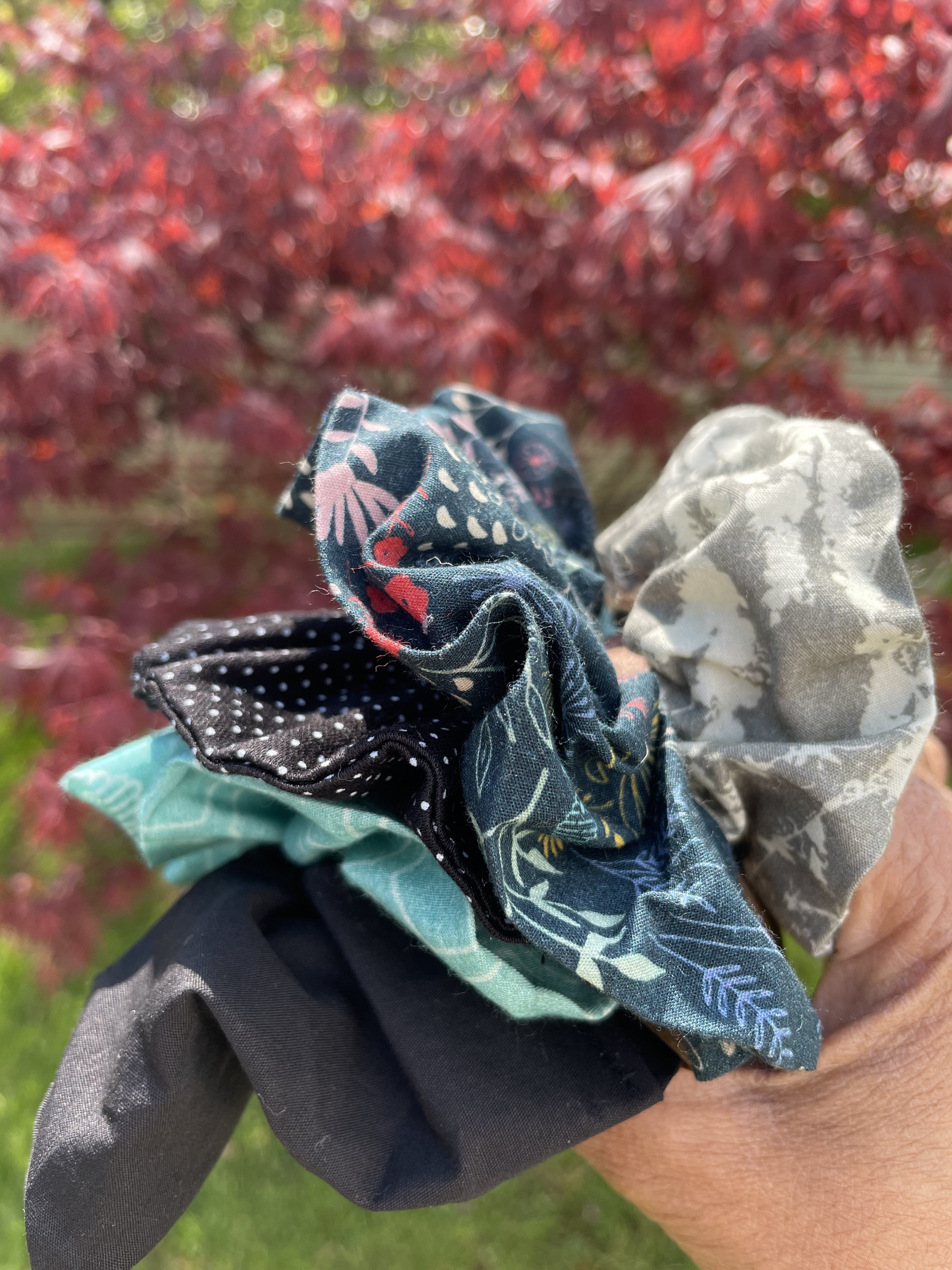 Hair Scrunchie - Black Organic Cotton