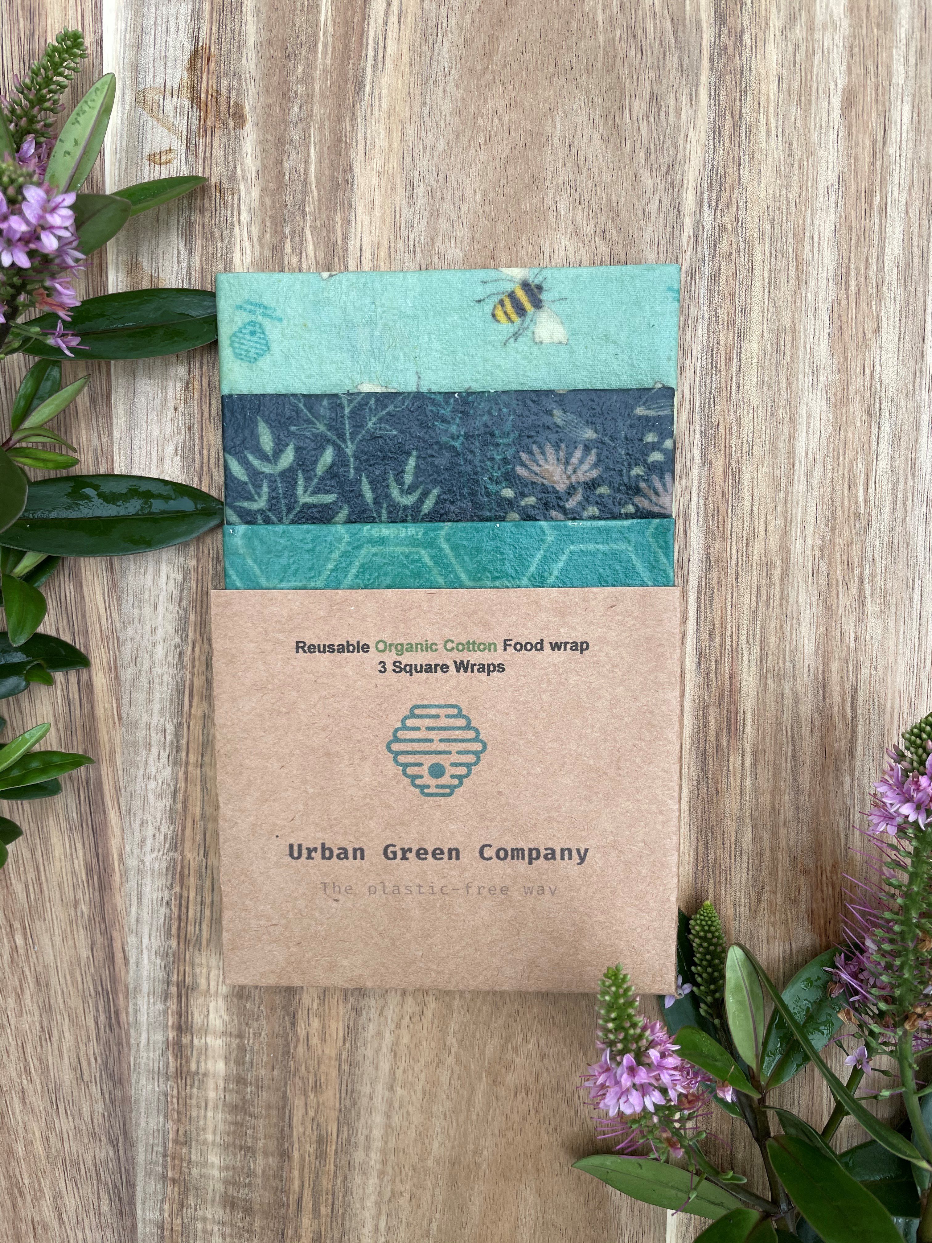 3 Square Bee wax wraps