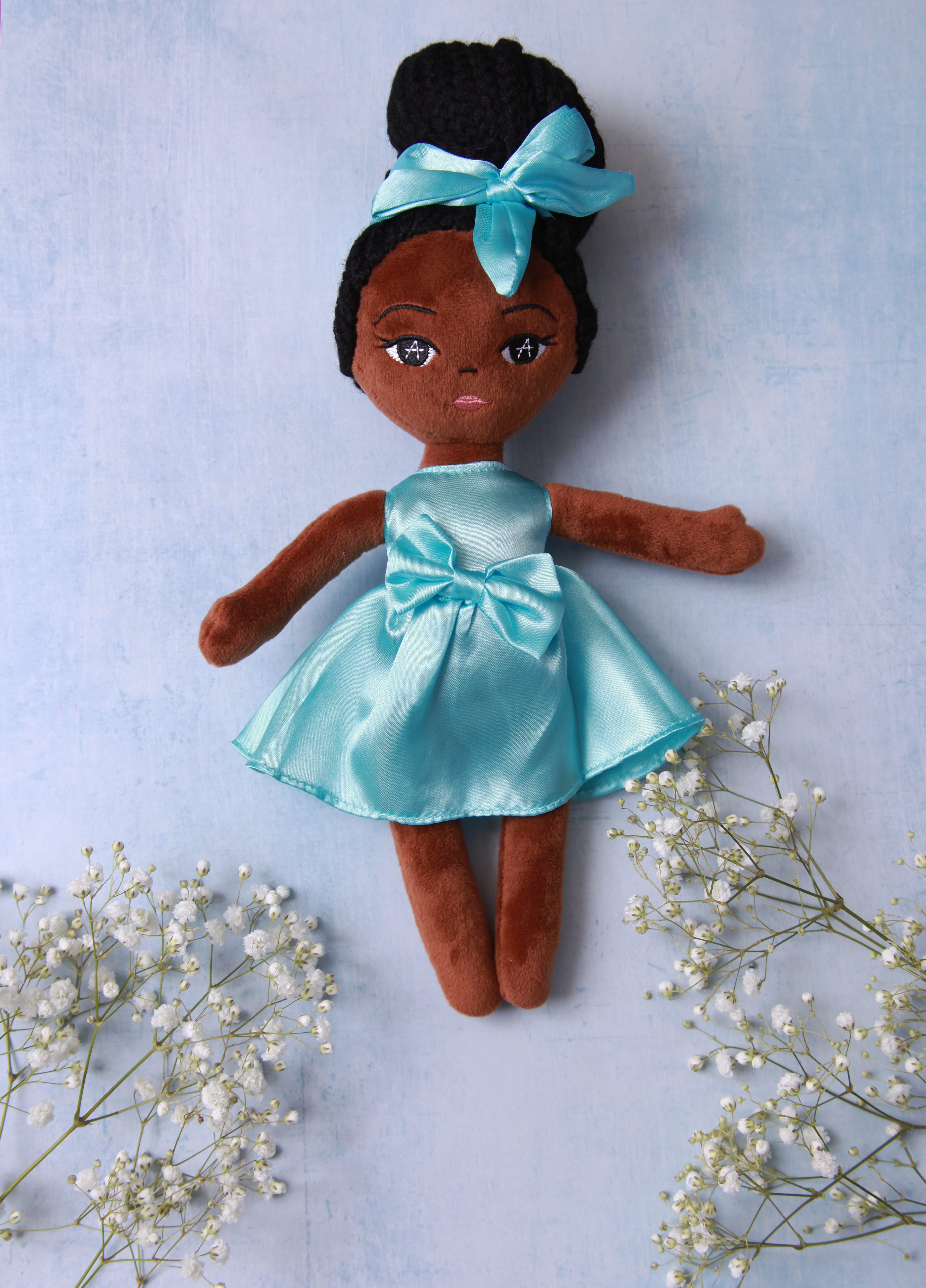 Plush Ama Black girl Doll
