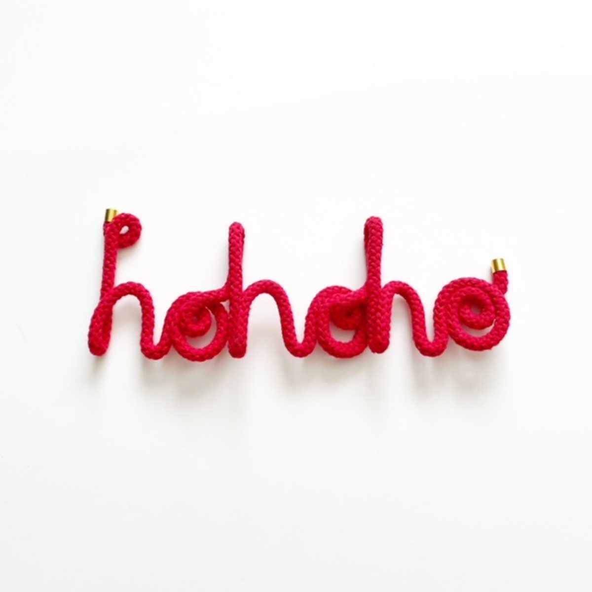 Ho Ho Ho knitted word decoration - Christmas Knitted Word décor
