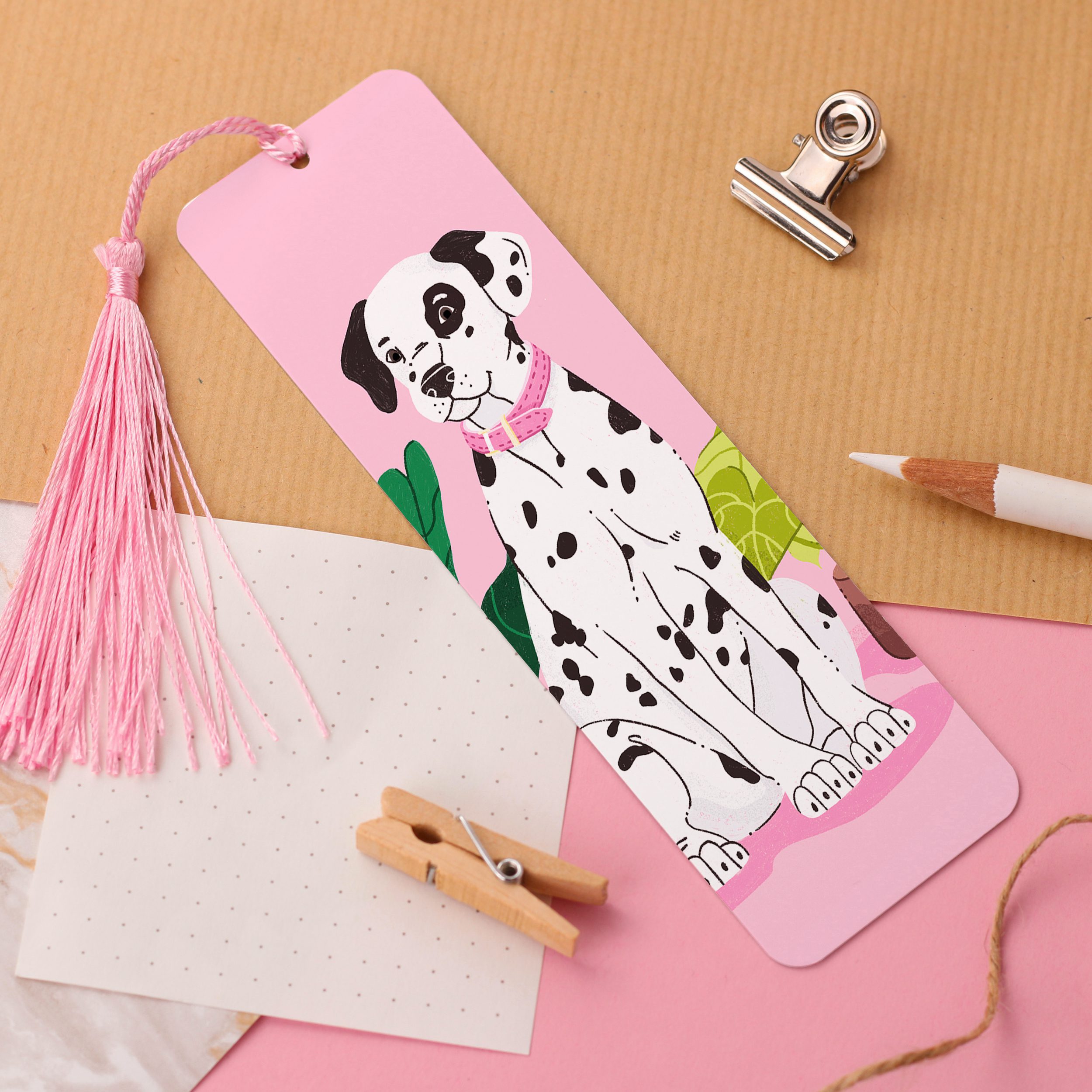 Dalmatian Aluminium Bookmark, Dog Book Gift