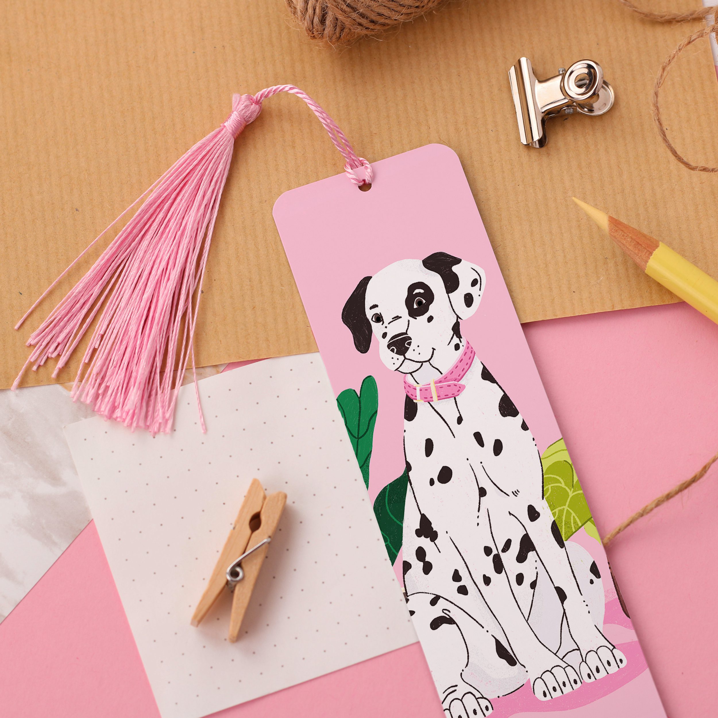 Dalmatian Aluminium Bookmark, Dog Book Gift