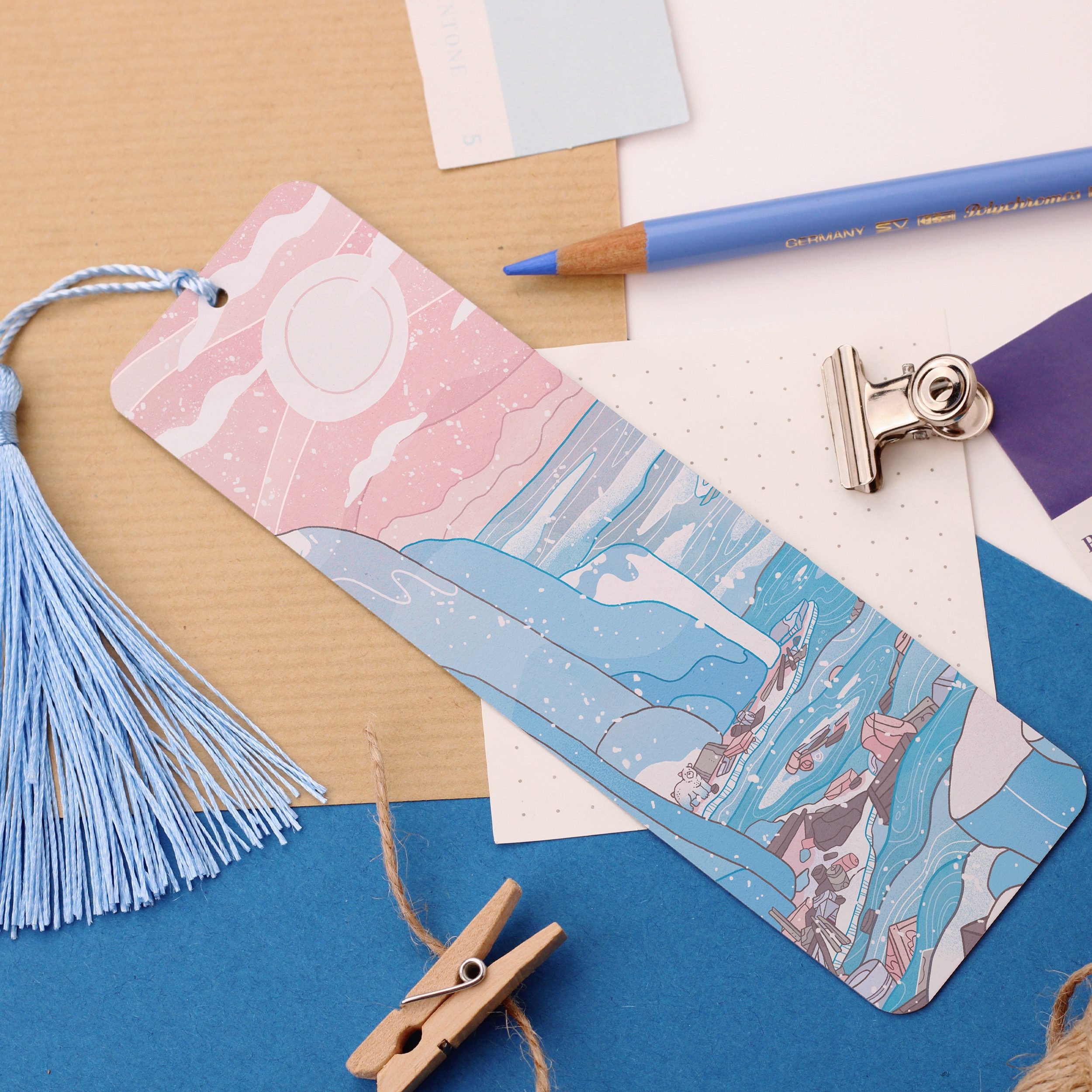 Blue Mountains Aluminium Bookmark