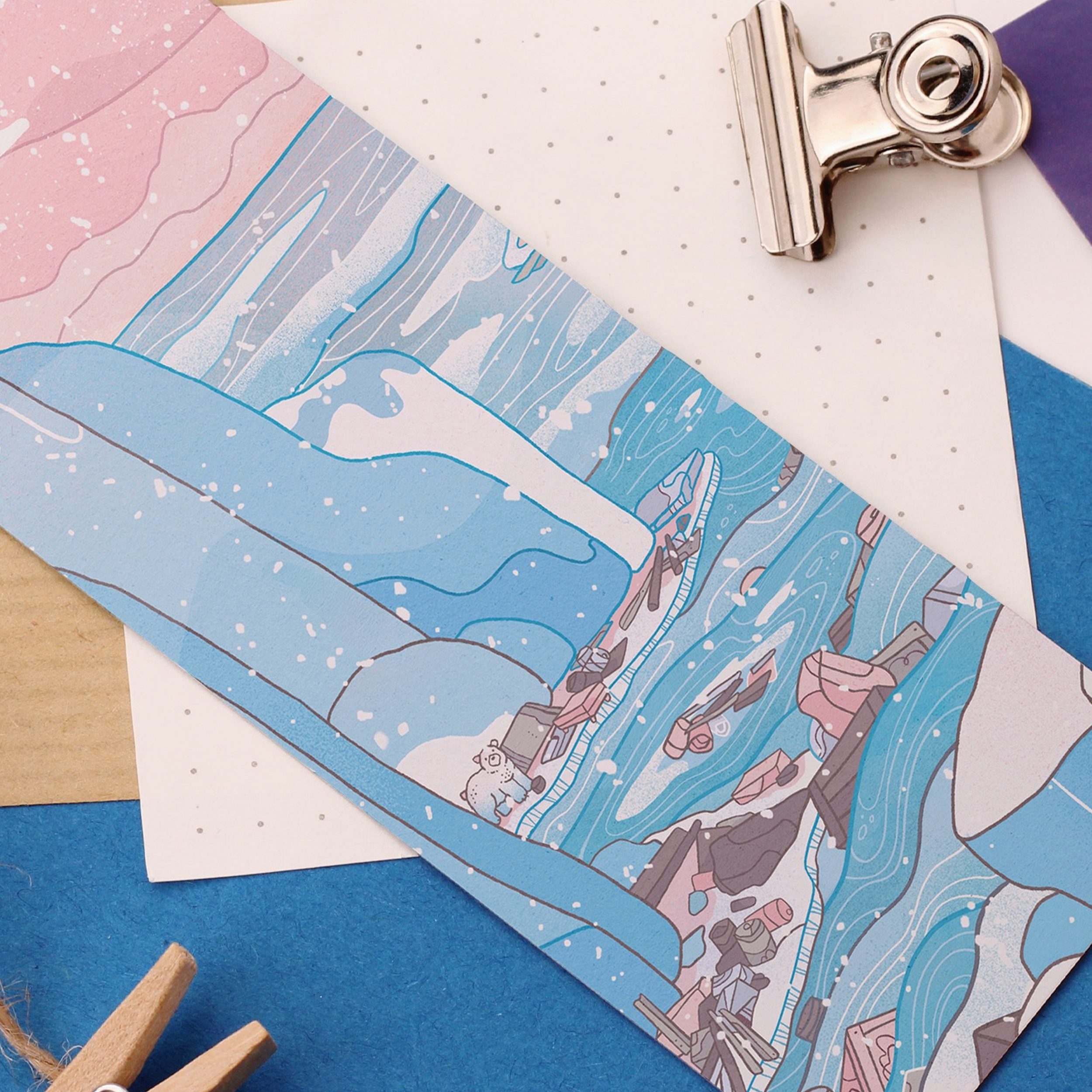 Blue Mountains Aluminium Bookmark