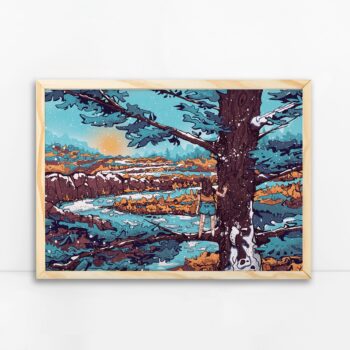 Vitiligo Art Print, Landscape, Forest Illustration