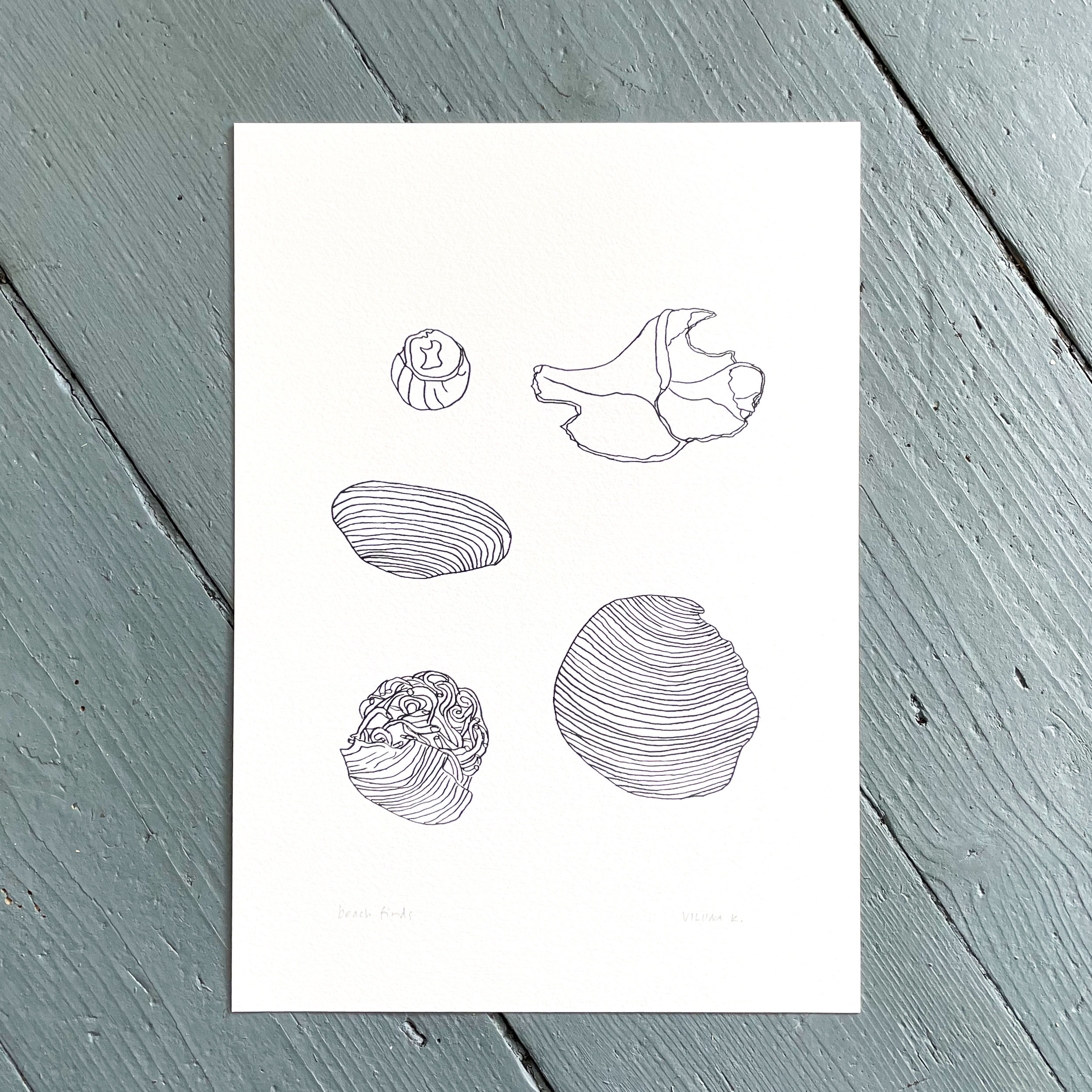 Beach Finds - Art print