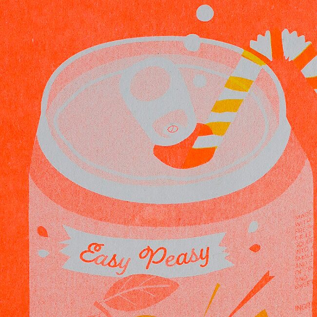 Easy Peasy A5 Risograph Print