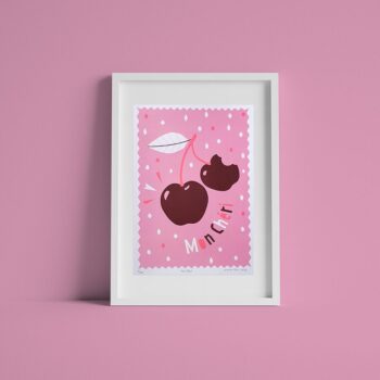 Mon Cheri A5 Handmade Screen Print