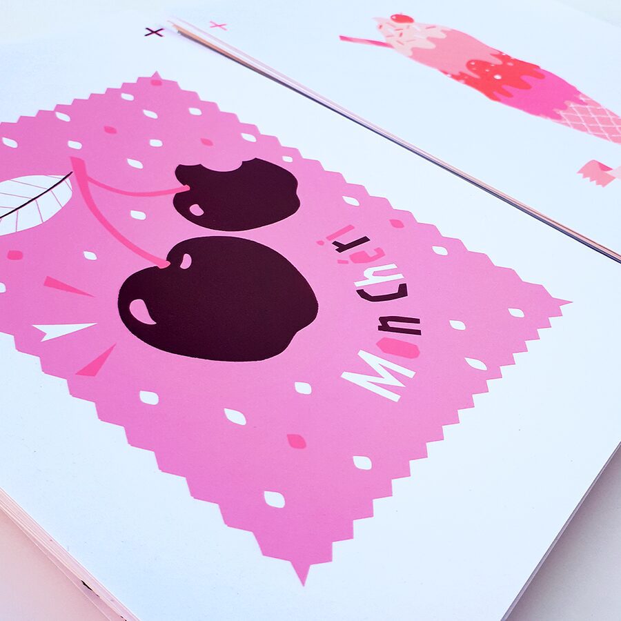 Mon Cheri A5 Handmade Screen Print