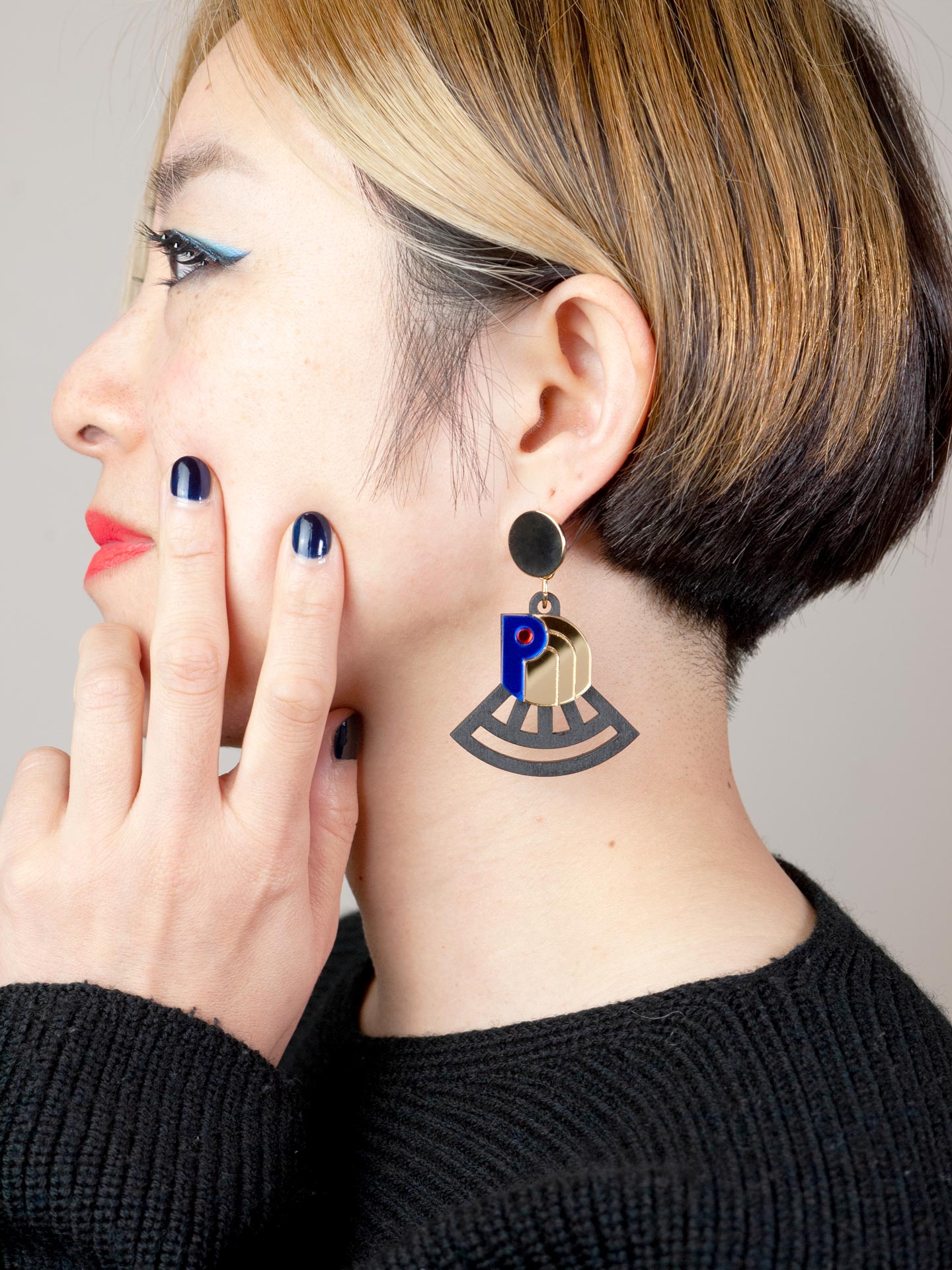 Art Deco Earrings - FORM070 RA Stud Earrings - Various Colours