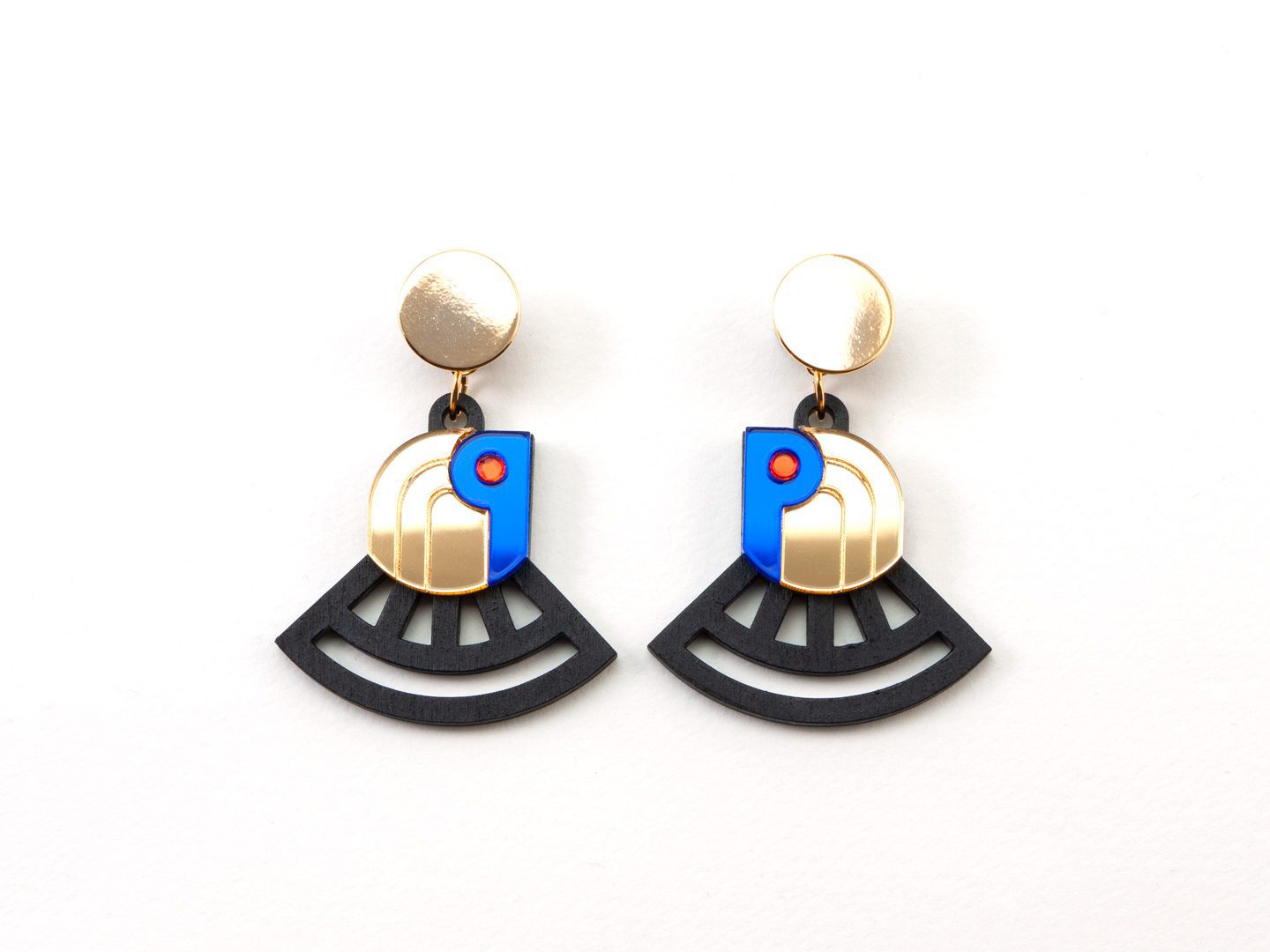 Art Deco Earrings - FORM070 RA Stud Earrings - Various Colours