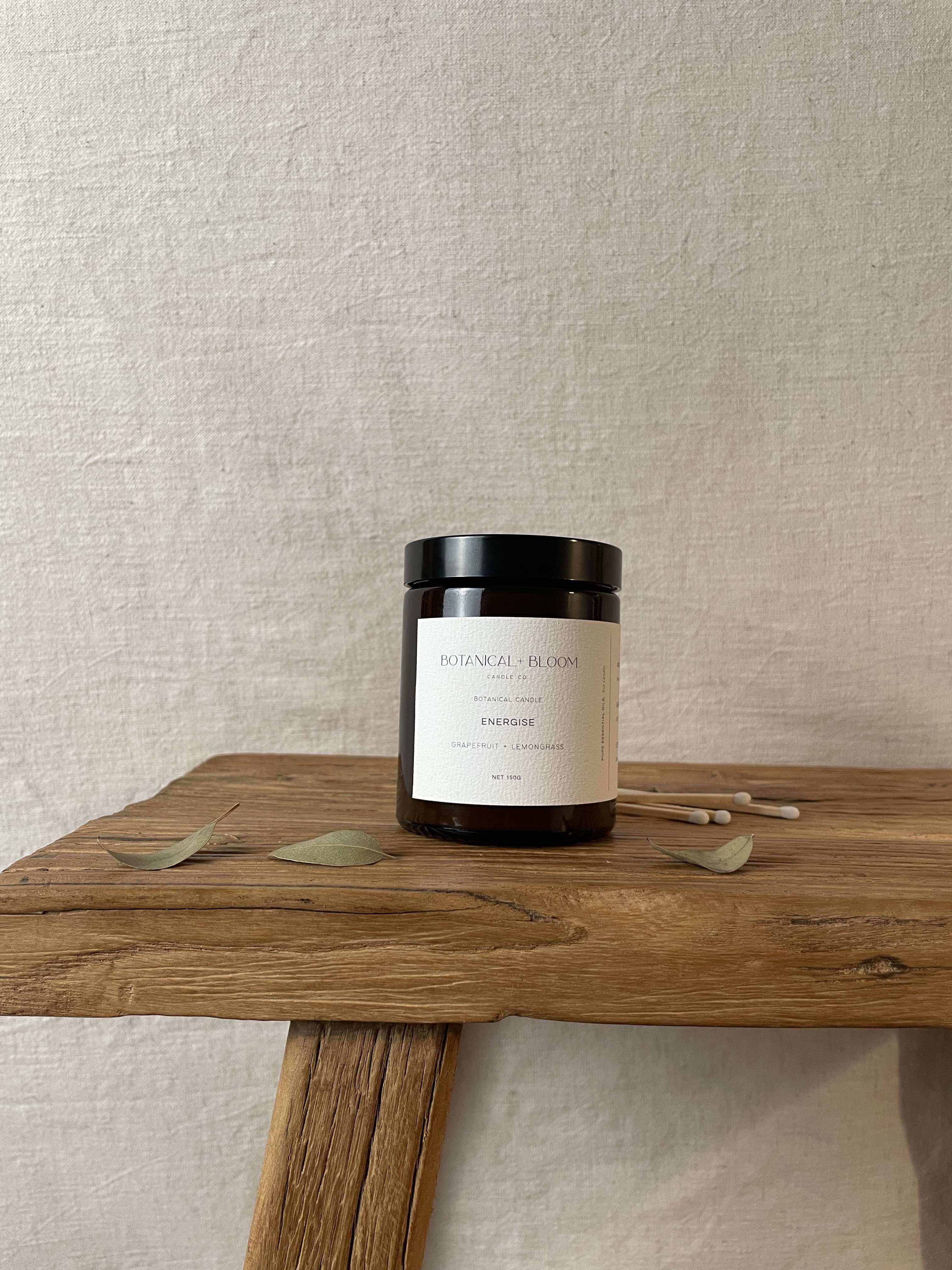 Energise Candle - grapefruit and lemongrass