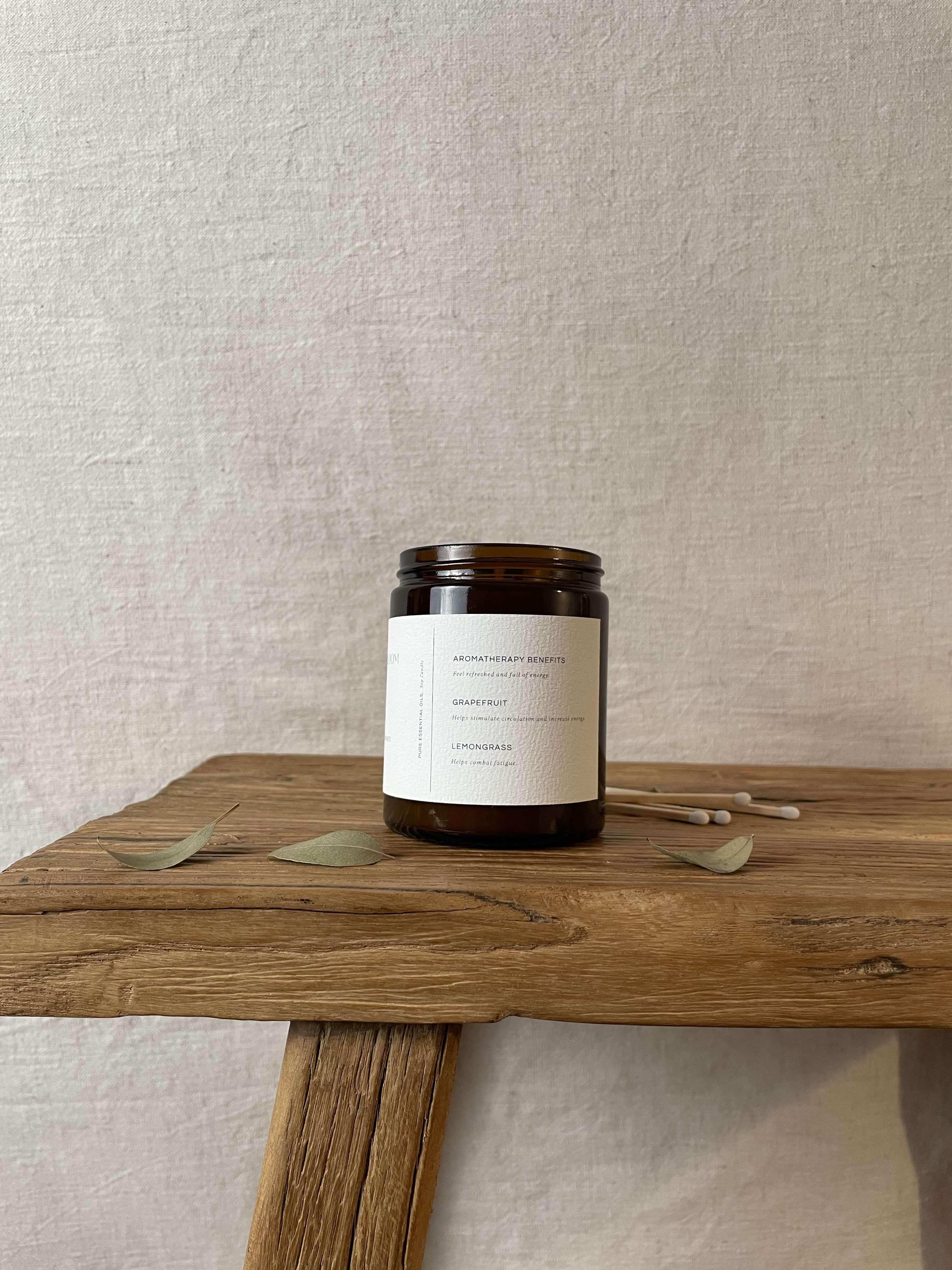 Energise Candle - grapefruit and lemongrass