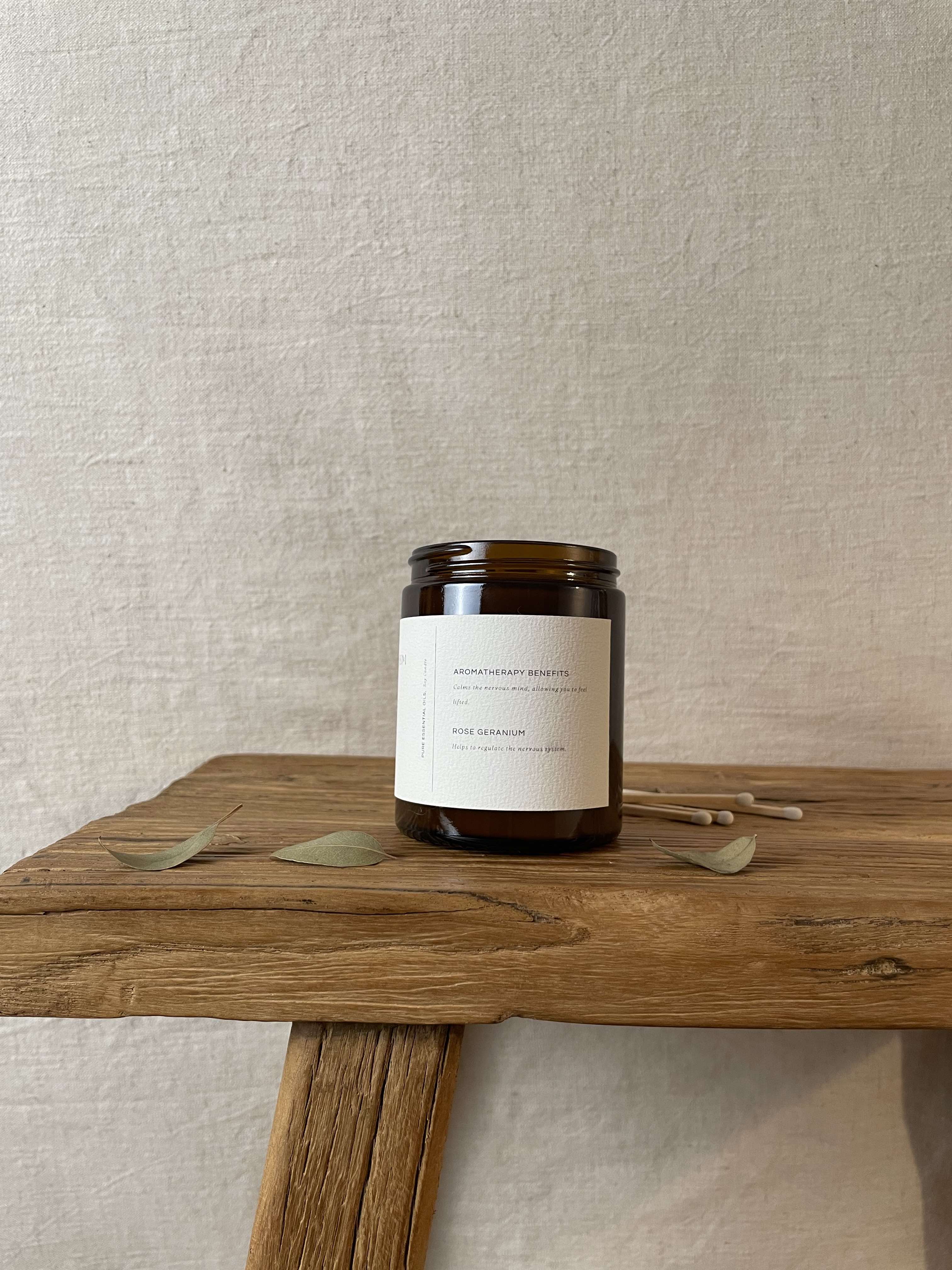 Bloom Candle -Rose Geranium