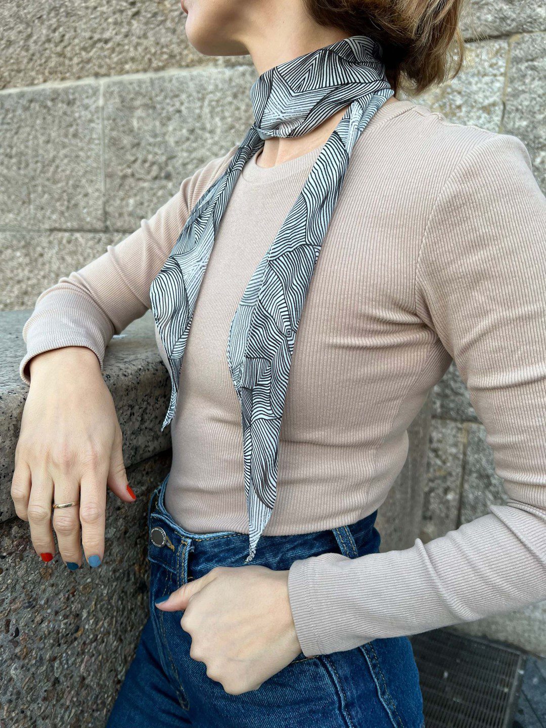 Ikat Scarf - Illusion