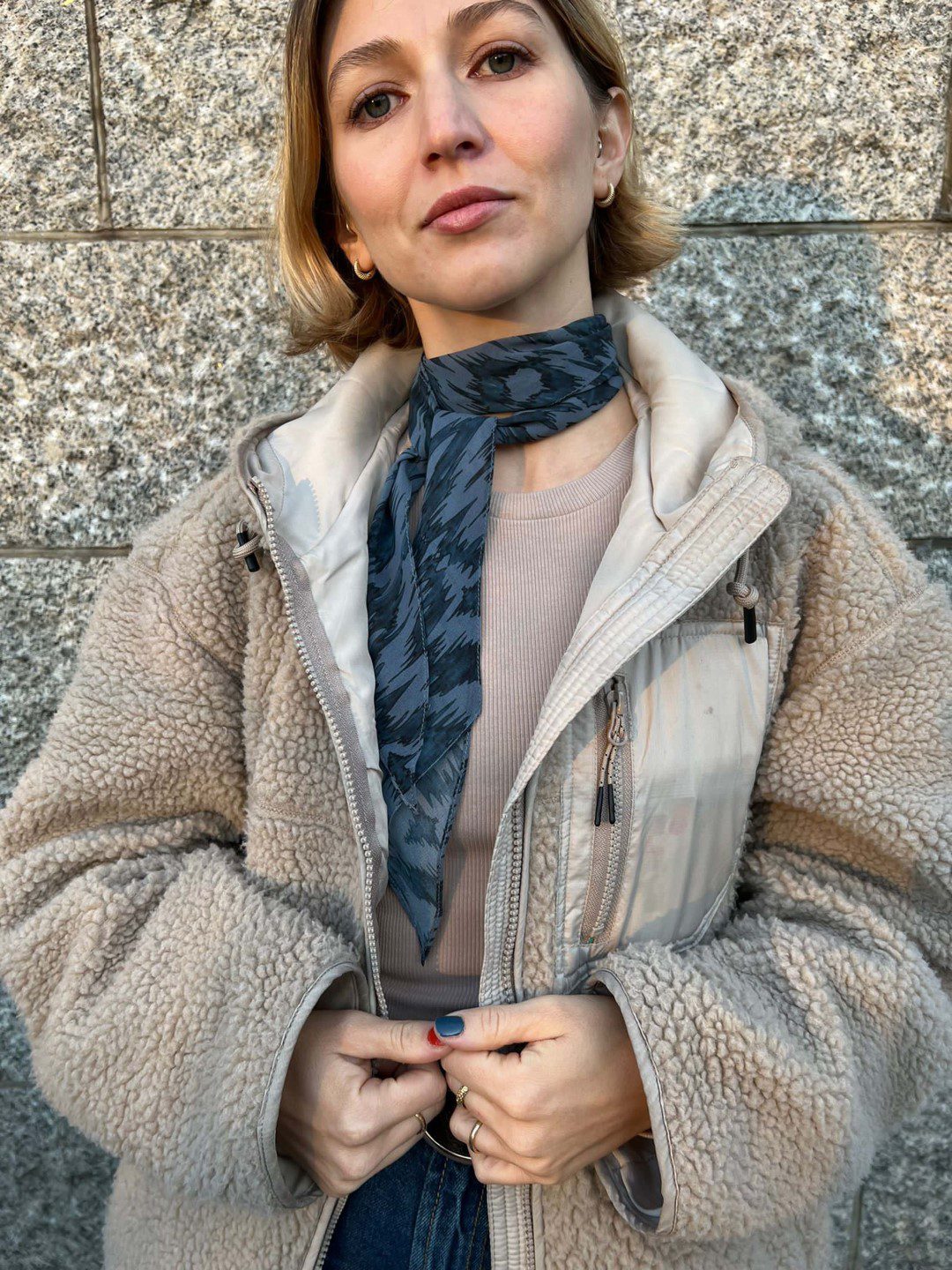 Ikat Scarf - Blue