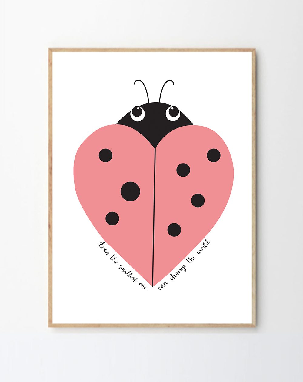 Personalised Ladybird Heart Print