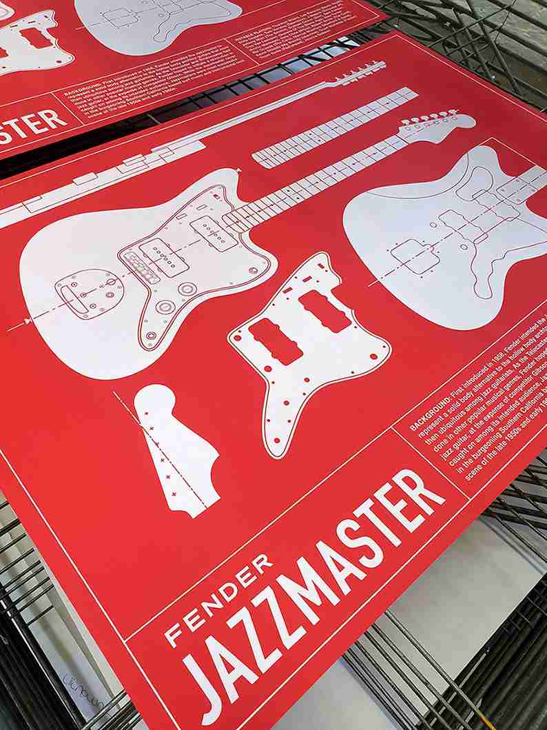 Fender Jazzmaster Guitar Screen Print