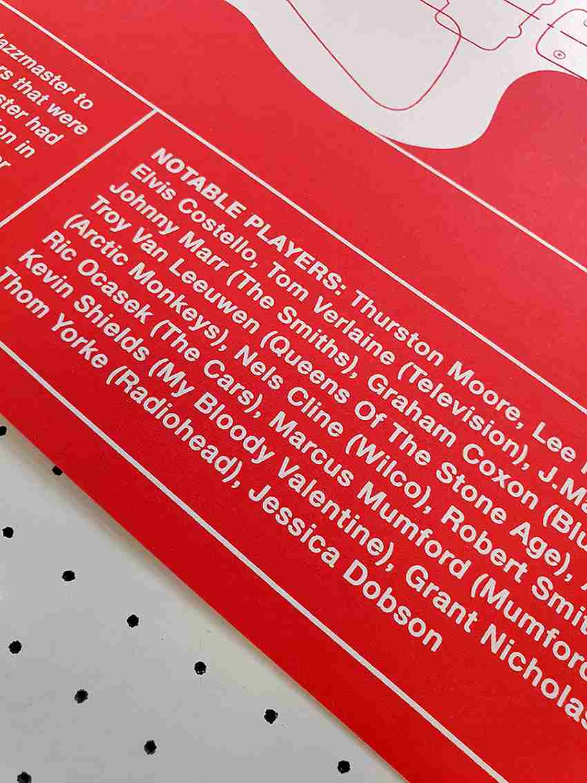 Fender Jazzmaster Guitar Screen Print