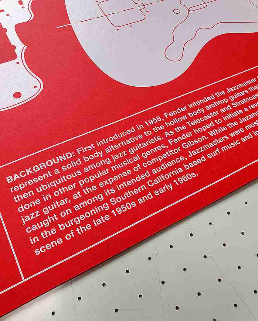 Fender Jazzmaster Guitar Screen Print