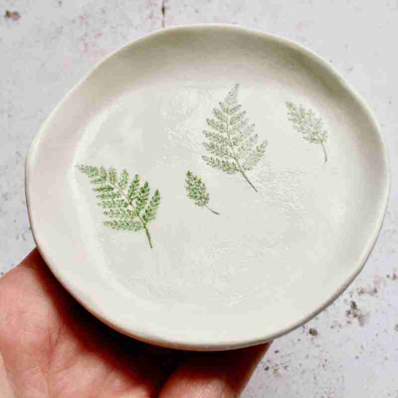 Porcelain Plate - Fern Design