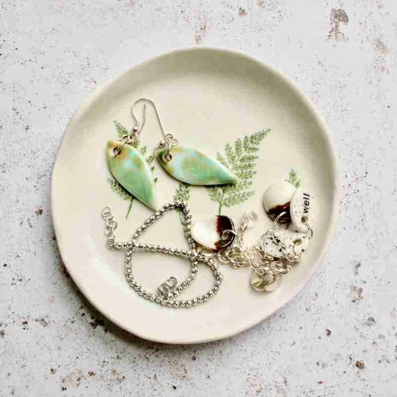 Porcelain Plate - Fern Design