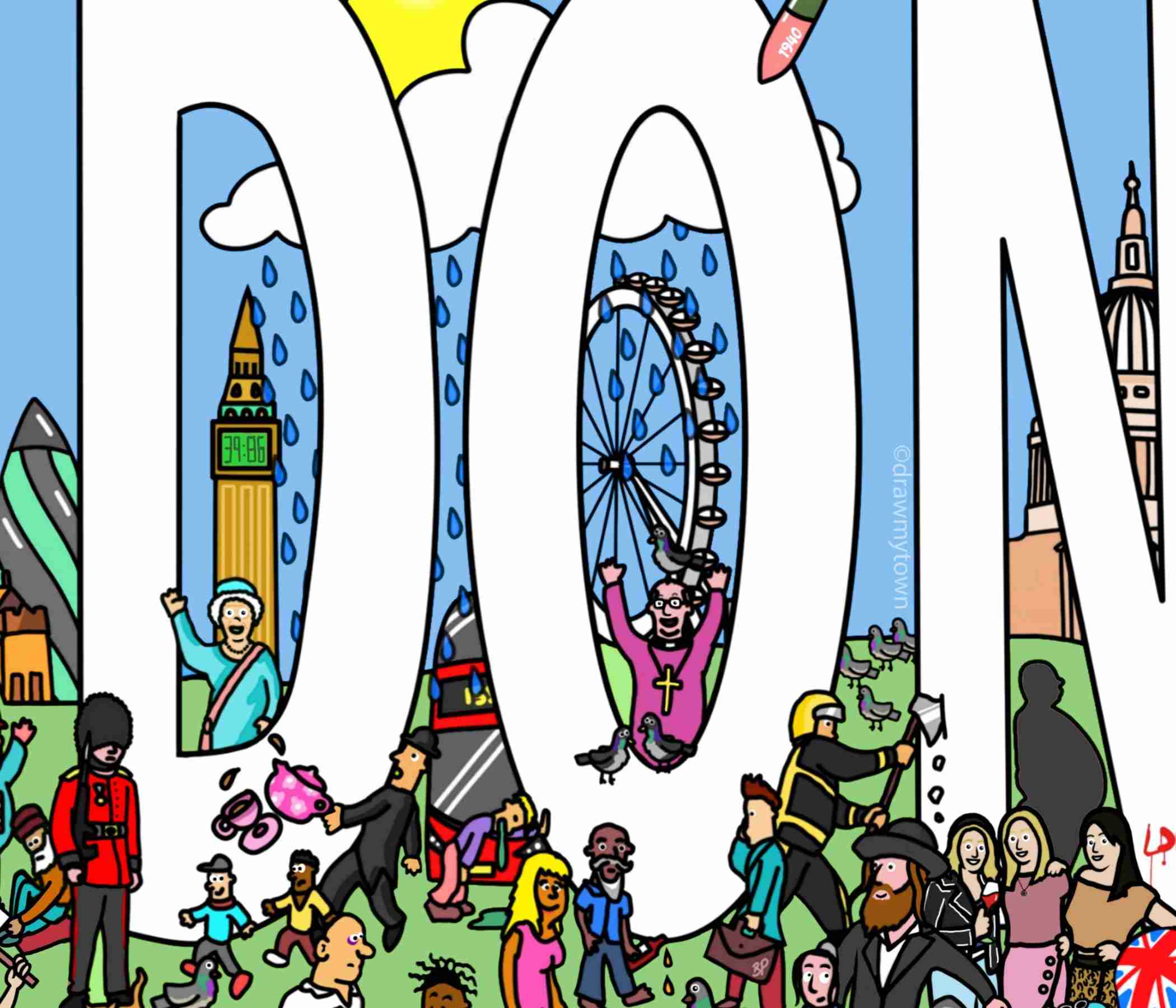 London Artwork - Personalised Illustration