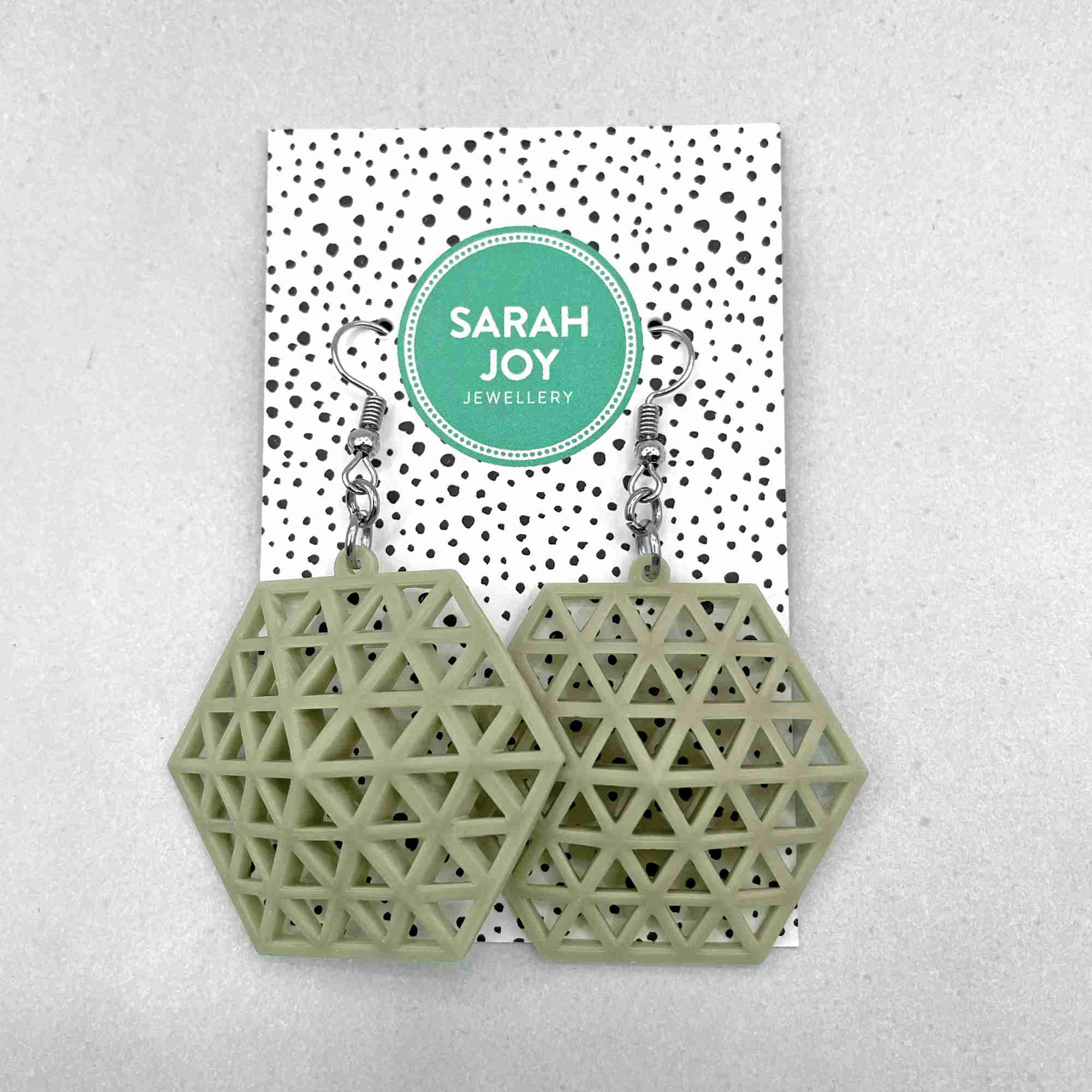 Large Geometric Circle Earrings