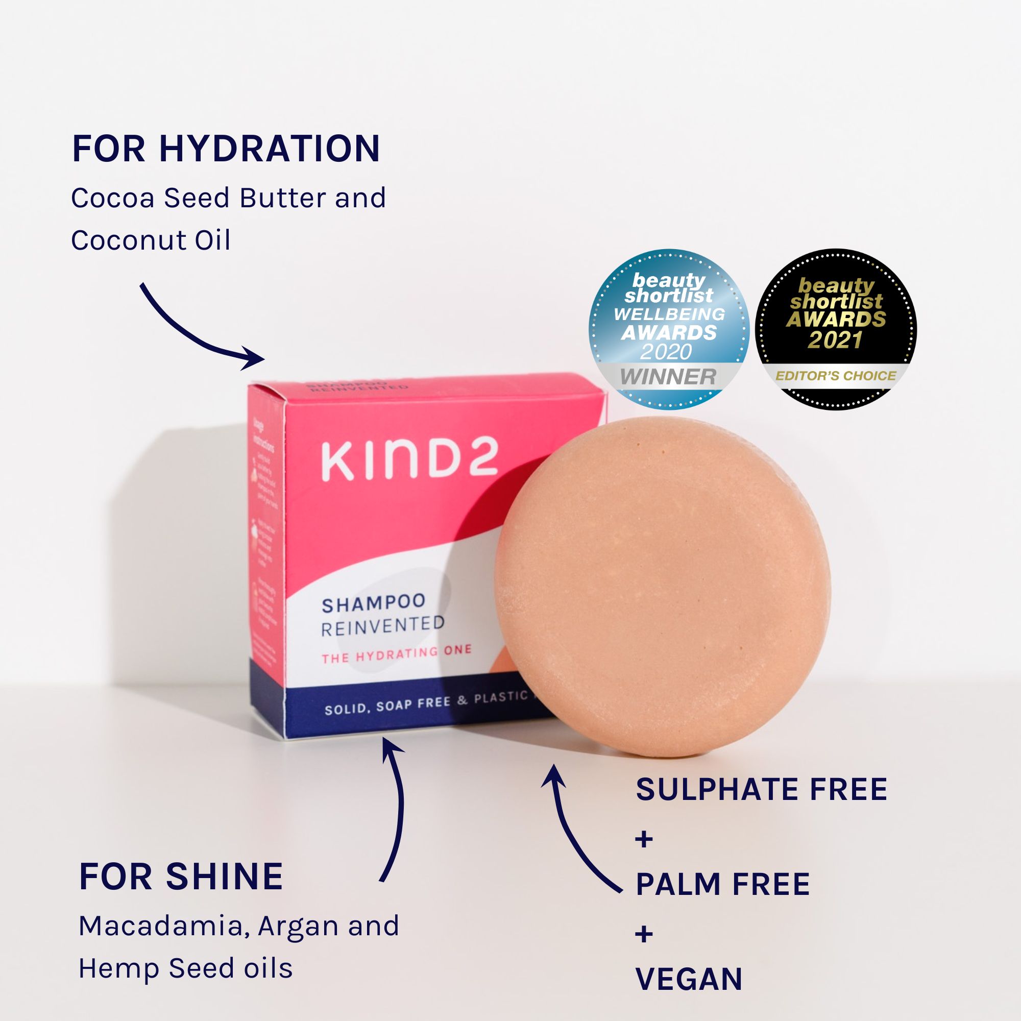 Hydrating Shampoo Bar with awards