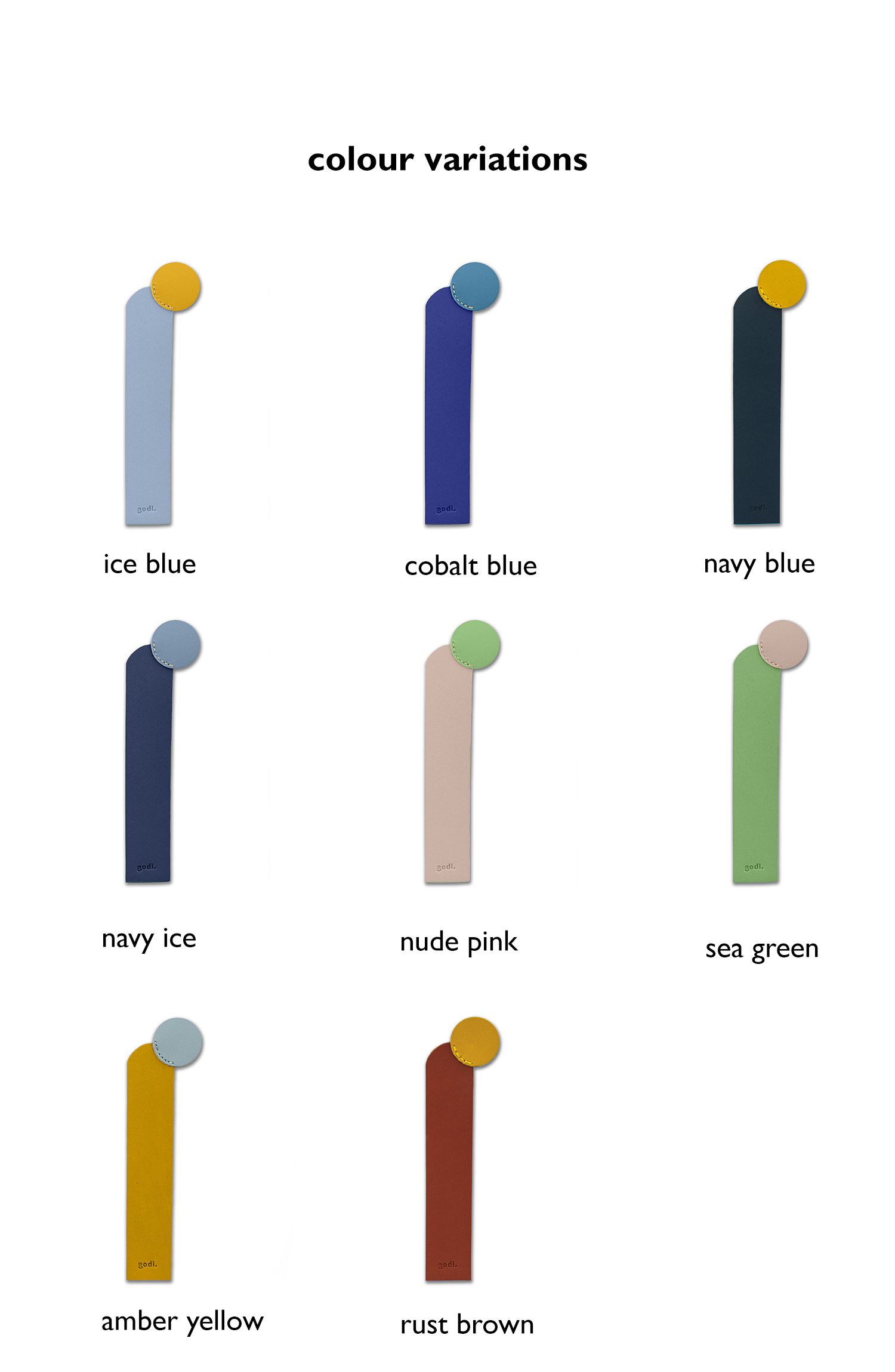 Leather Bookmark - Choice of Colours