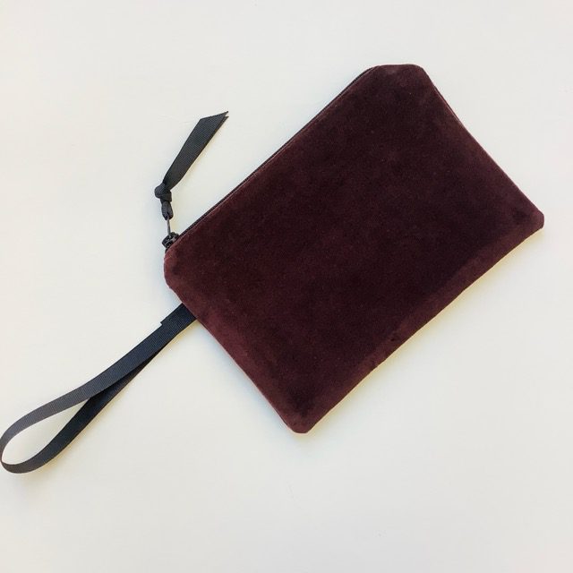 Luxury Chocolate Sun and Moon Velvet Zip-Up Pouch