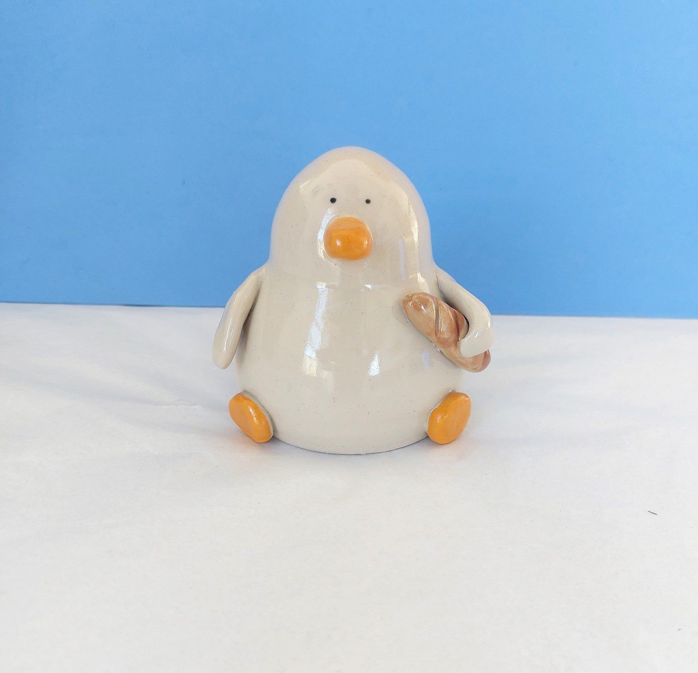 Ed with the Bread - Handmade Ceramic Duck