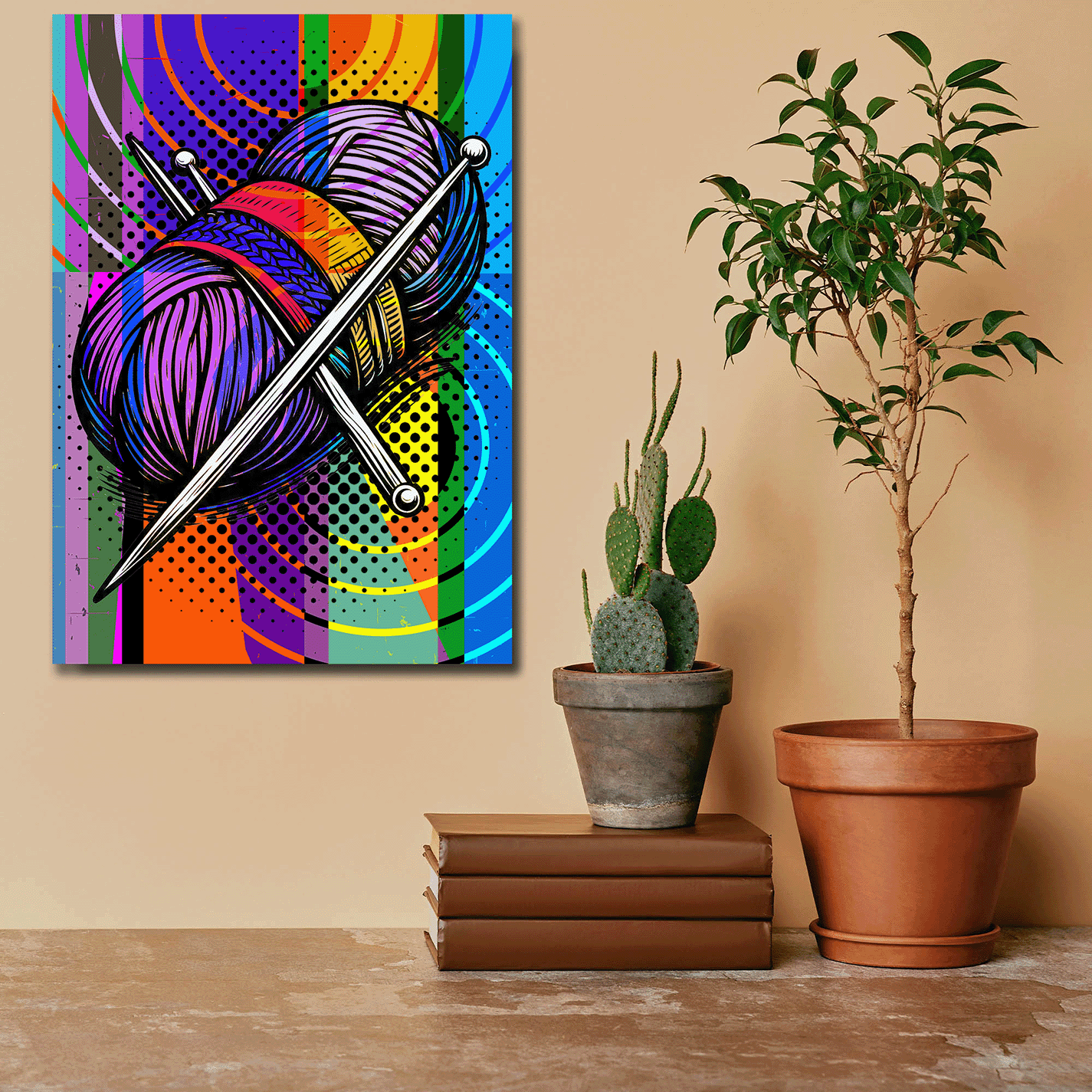 Violet’s Wool Art Print – A Celebration of Nostalgic Crafting