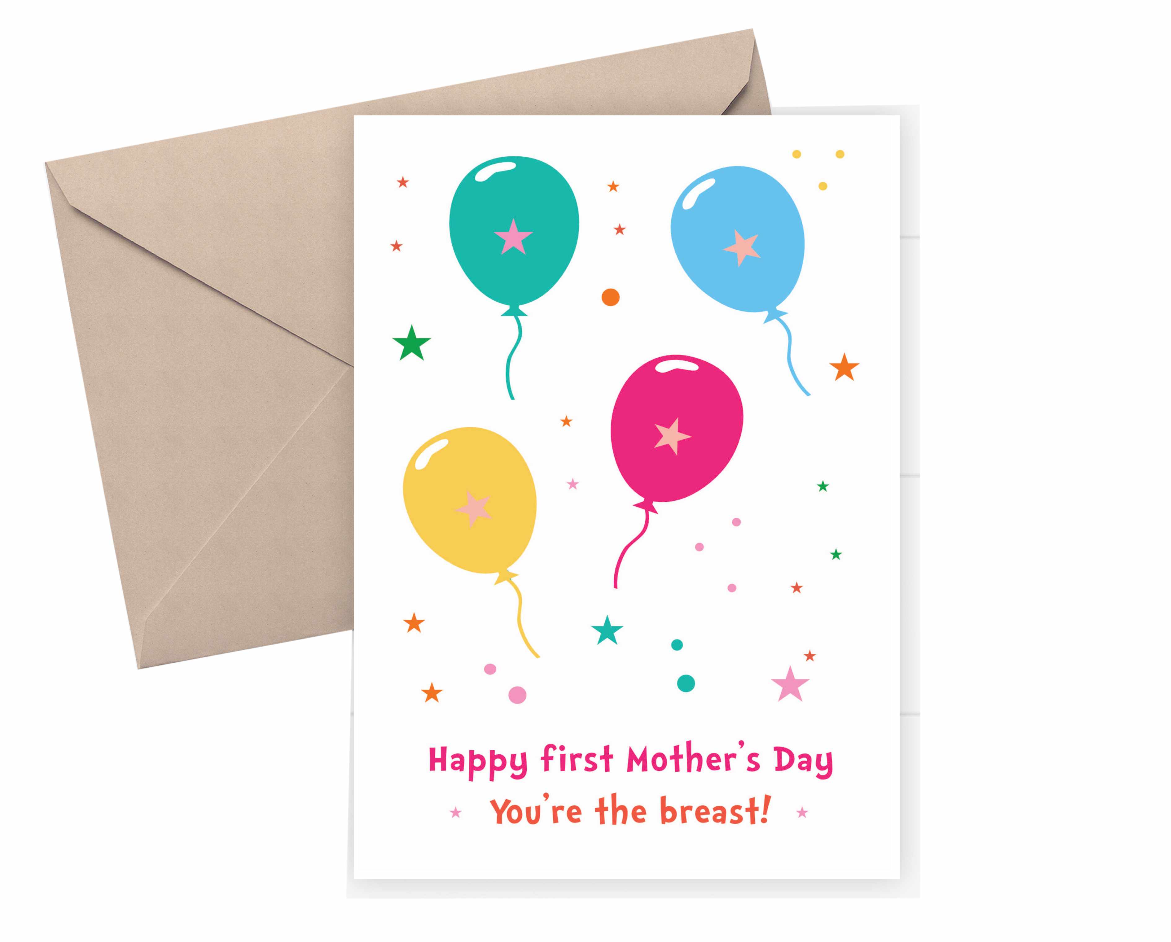 Happy First Mother’s Day Card – “You’re the Breast”