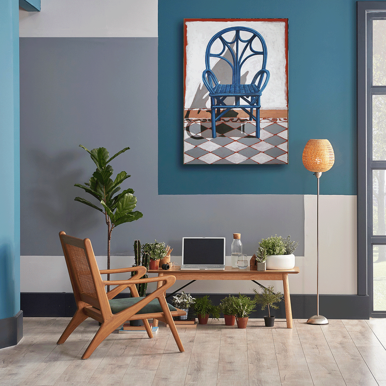 Blue Chair from Essaouira – Moroccan Rooftop Print