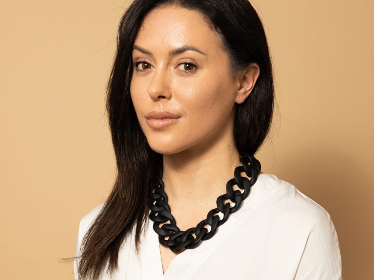 Statement Necklace – Chunky Matte Black Chain Links